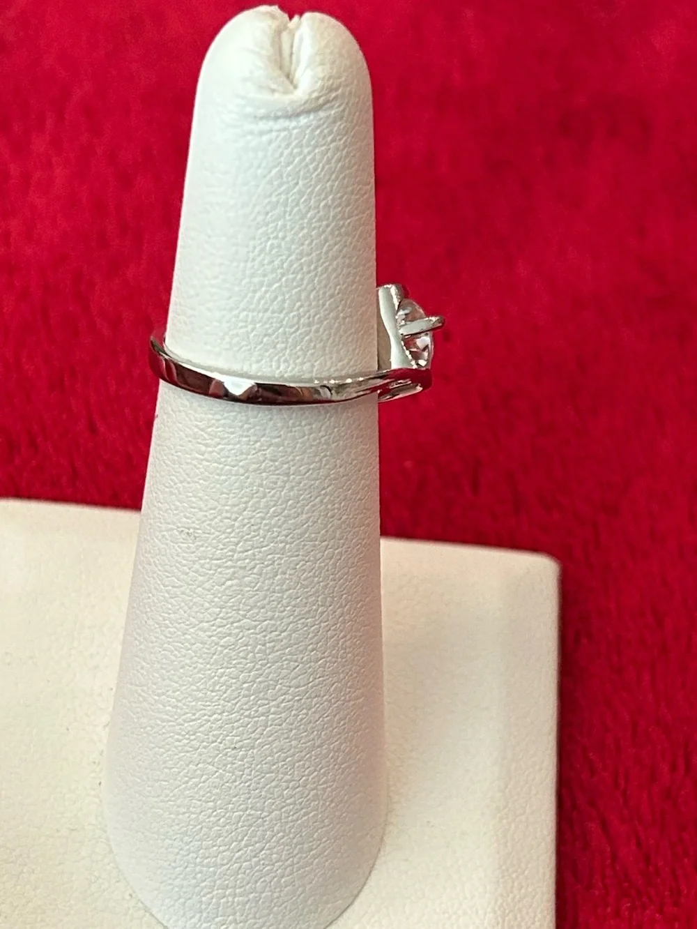 NEW! Silver Heart 925 Diamond Ring